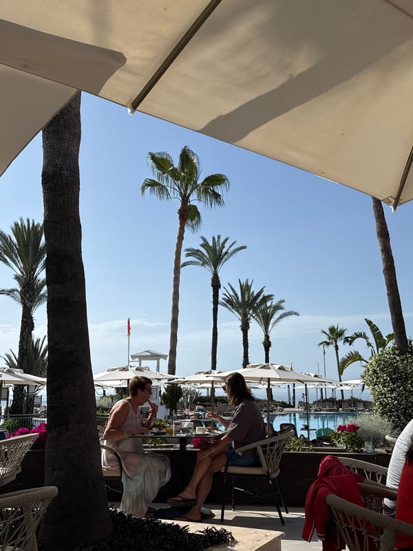 Early morning scenes documented across Kemer, Turkey cafés and accommodations