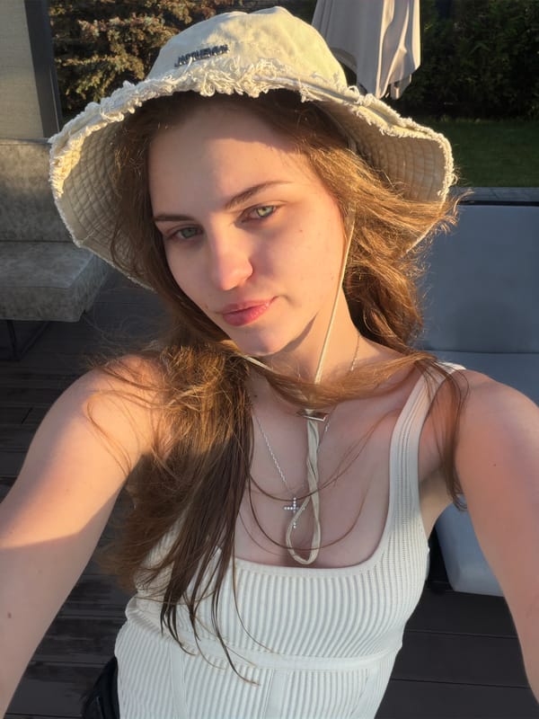Lazy afternoon poolside selfie session in Slobozhanske, Ukraine