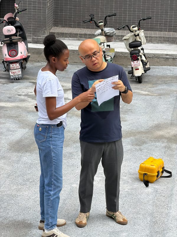 Surveying training session conducted in Jiangjin university courtyard