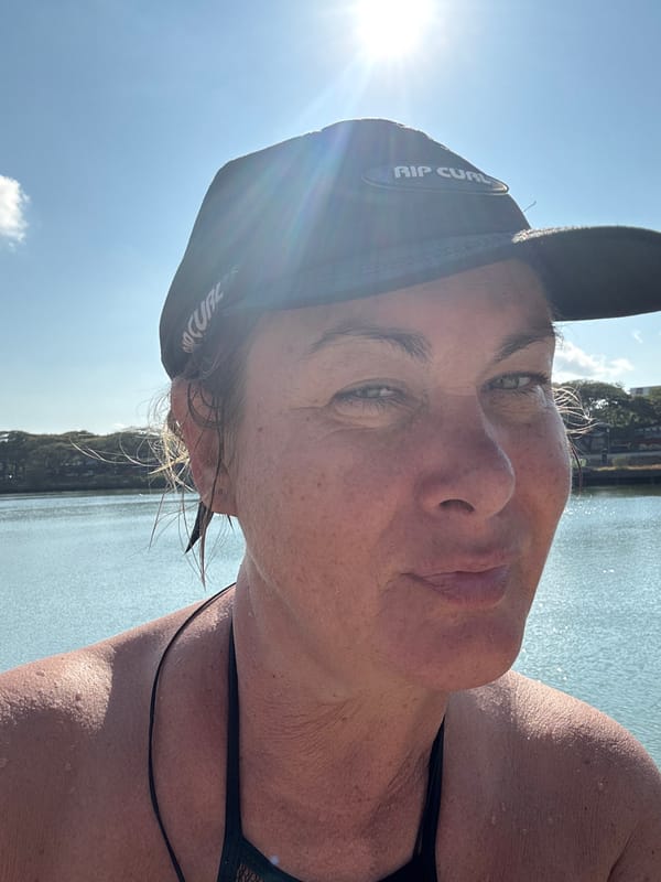 Woman captures post-swim selfie in Chaweng, Thailand