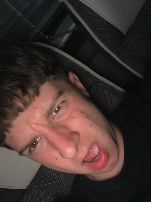 Teen captured making playful faces in vehicle, Bulgaria