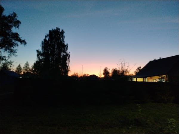 Twilight landscape photograph captures evening silhouettes on May 16