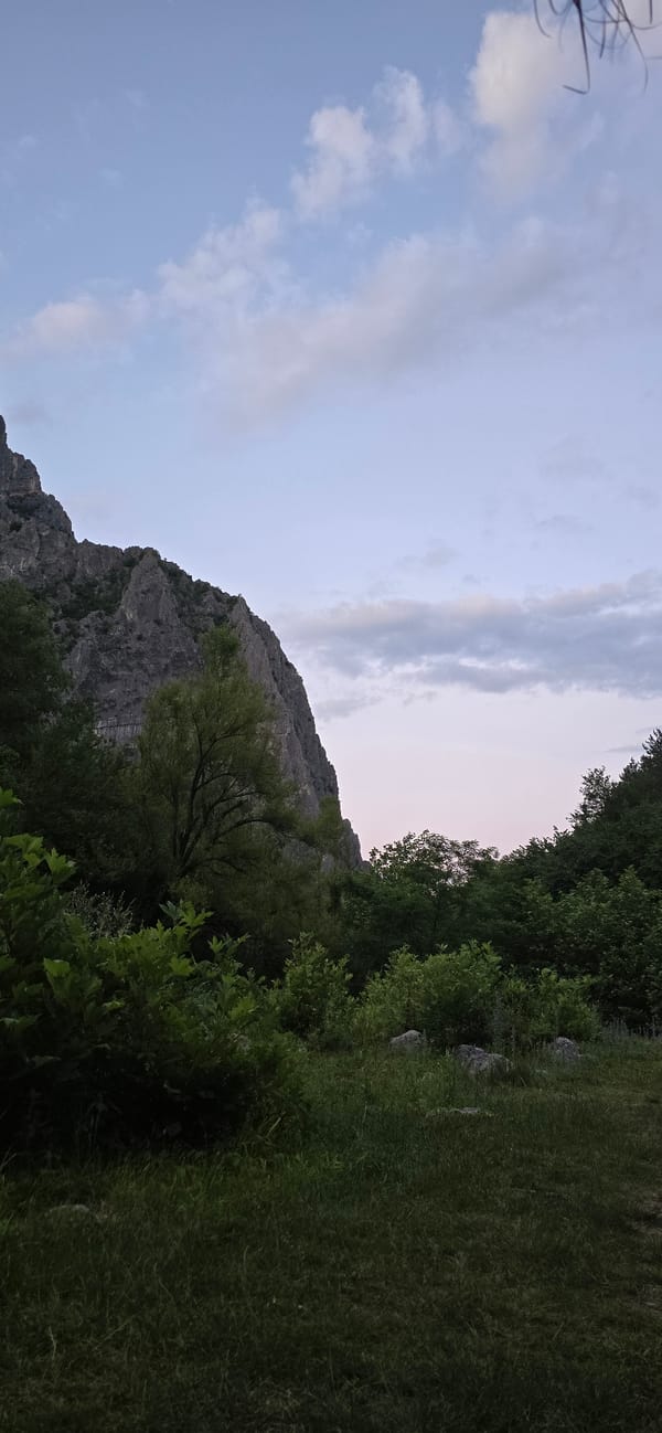 Rocky stream and mountain scenery around Vratsa, Bulgaria