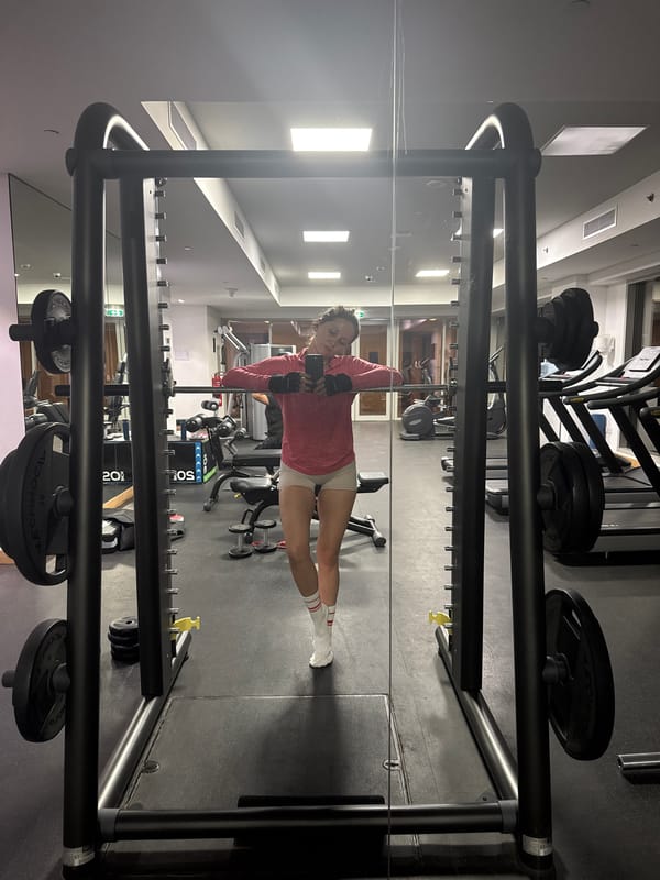 Woman observed exercising at Dubai gym facility