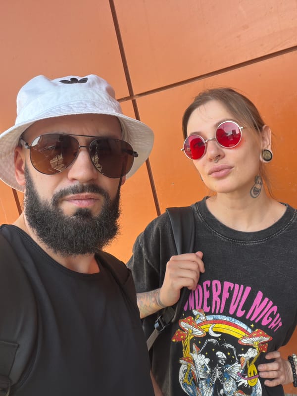 Selfie moment in Norilsk on a summer day