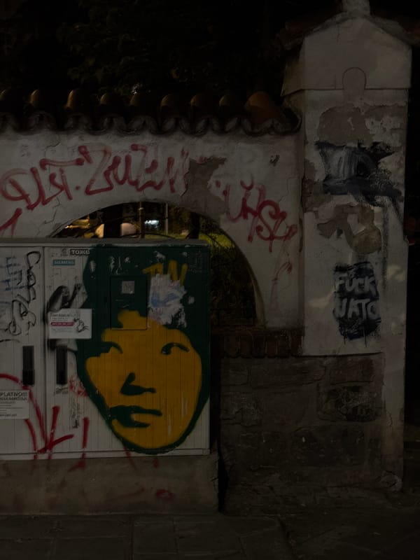 Nighttime street walk documented through central Belgrade, Serbia
