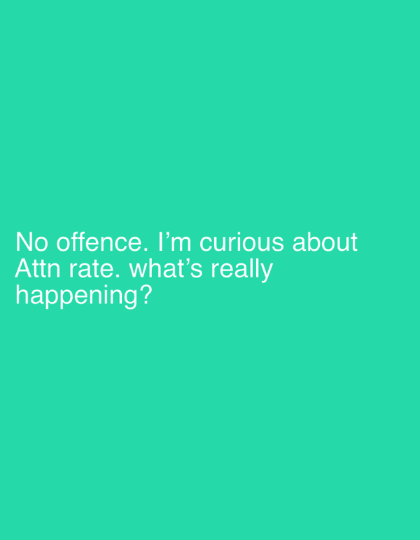 Text graphic from Nkpor asks about attention rates