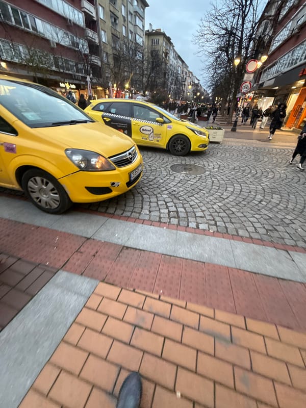 Daily life moments documented across Sofia during evening hours