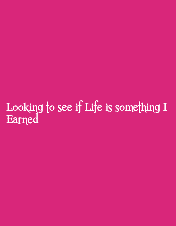 Two styled text graphics with reflective, lyric-like phrases