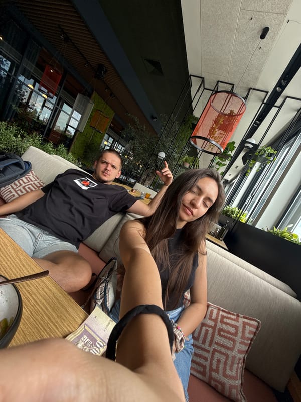 Casual moments captured at Plovdiv restaurant during midday
