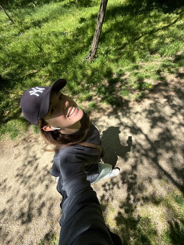 Woman enjoys quiet morning in Belgrade park