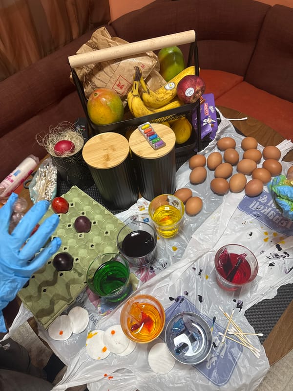Easter preparation scene documented in Sofia, Bulgaria