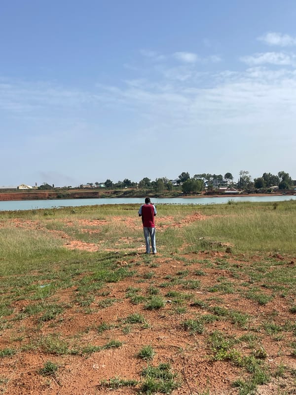 Water spraying operations documented at Jos quarry site