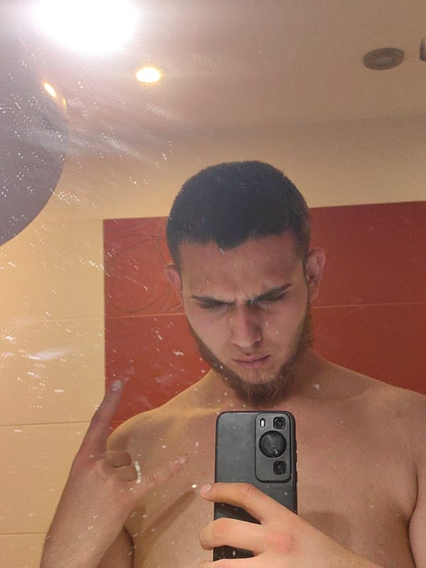 Man takes bathroom selfies in Sofia