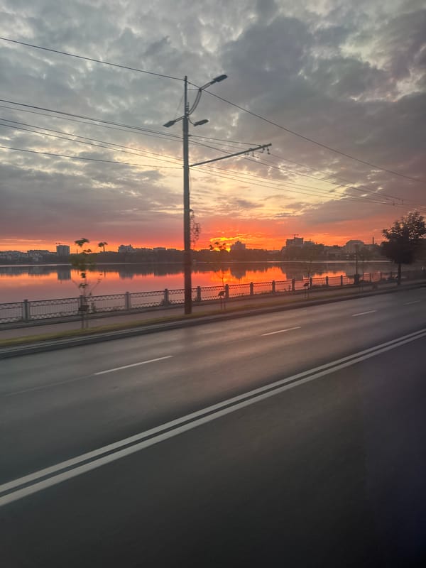 Sunrise over Ternopil Pond, Ukraine