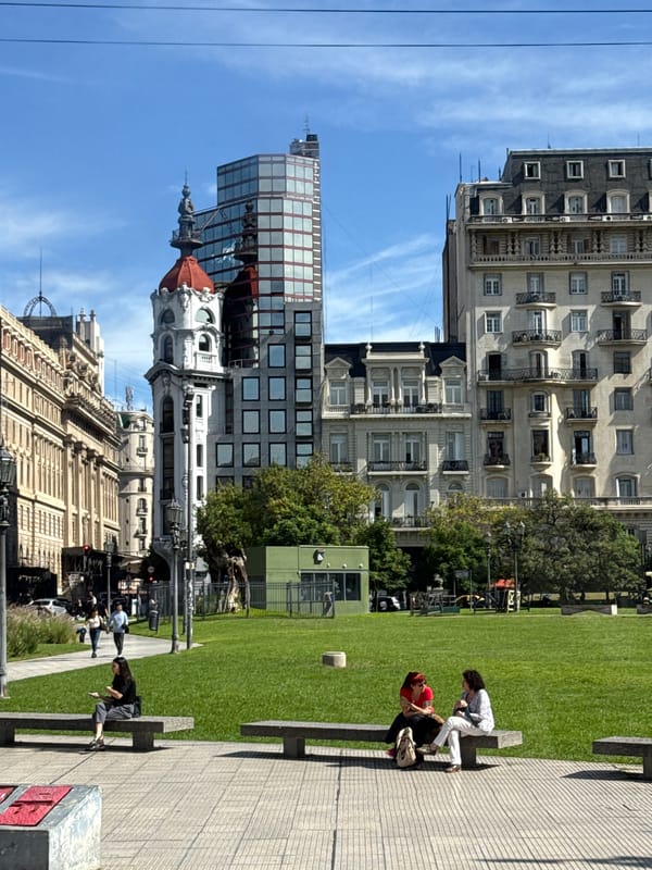 Afternoon scenes captured at Plaza de Mayo and city bus