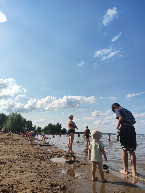 Summer afternoon at Kama River beach, Chaikovsky