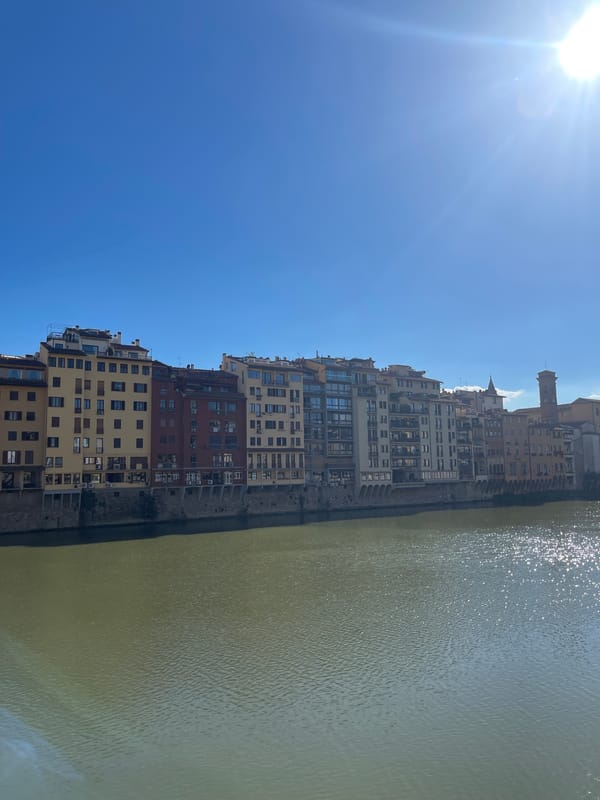 Tourist documents afternoon stroll through central Florence landmarks