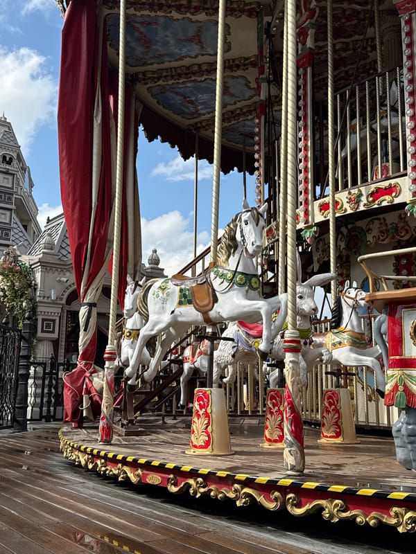 Afternoon at Moscow's ornate carousel, Red Square area