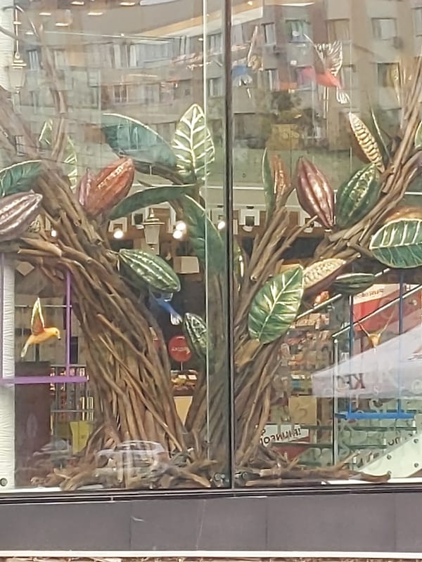 Kyiv street-level retail scenes near a KFC