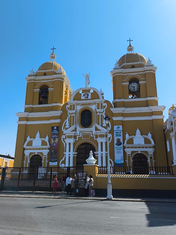 Basilica Cathedral of Trujillo documented under clear skies
