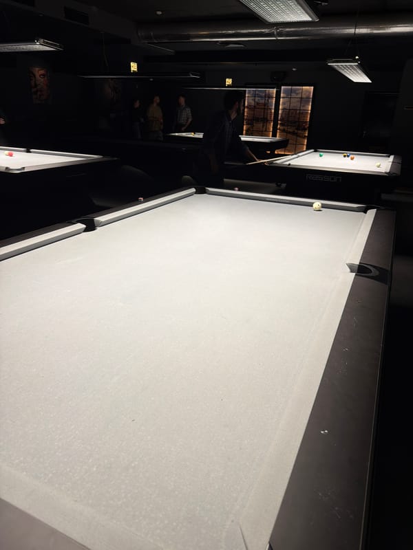 Evening gathering at Sofia billiards hall