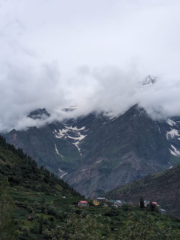 Overcast morning in Keylang, a Himalayan town going about its day
