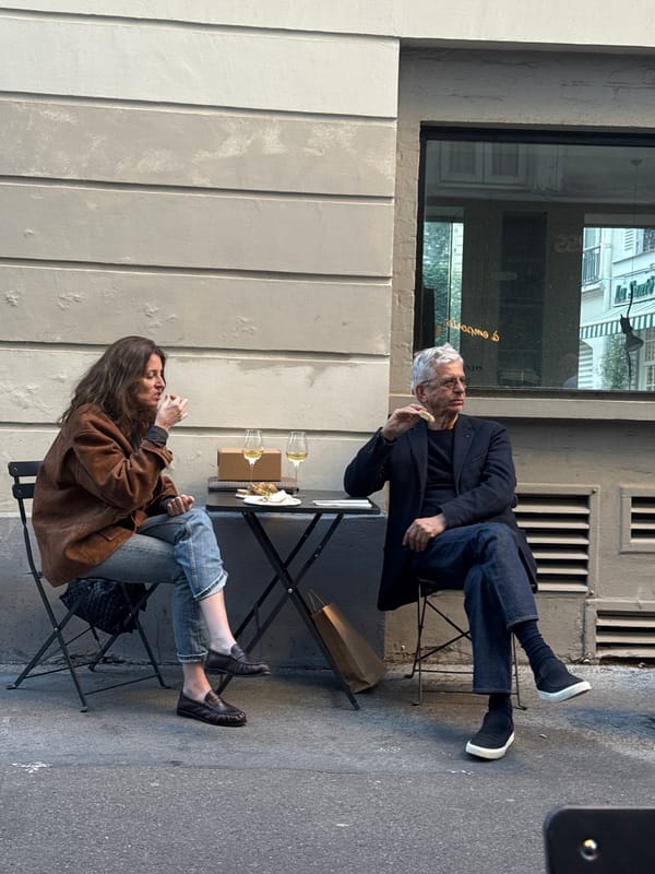 Afternoon cafe dining scene documented in central Paris