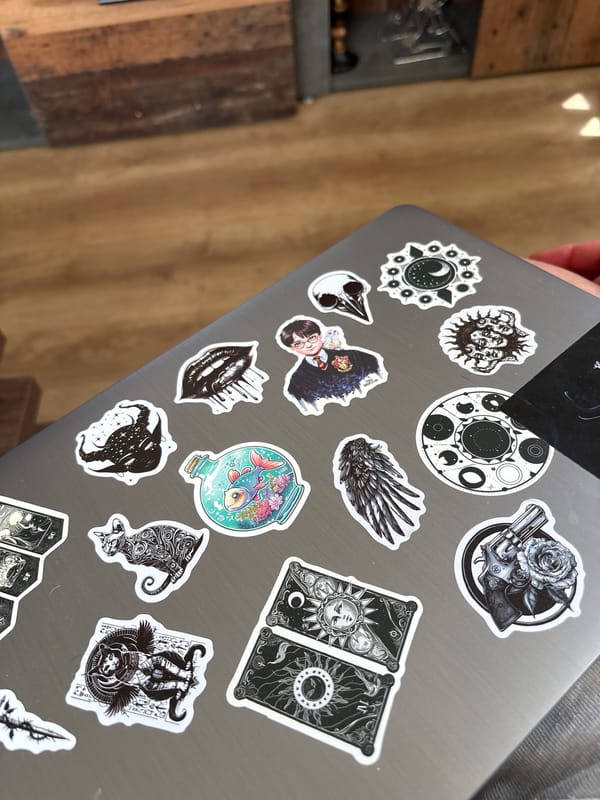Sticker-covered laptop spotted in Kuklen, Bulgaria