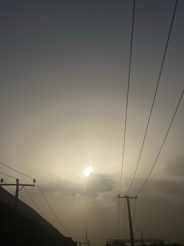 Bright afternoon skies documented across Nigerian neighborhoods