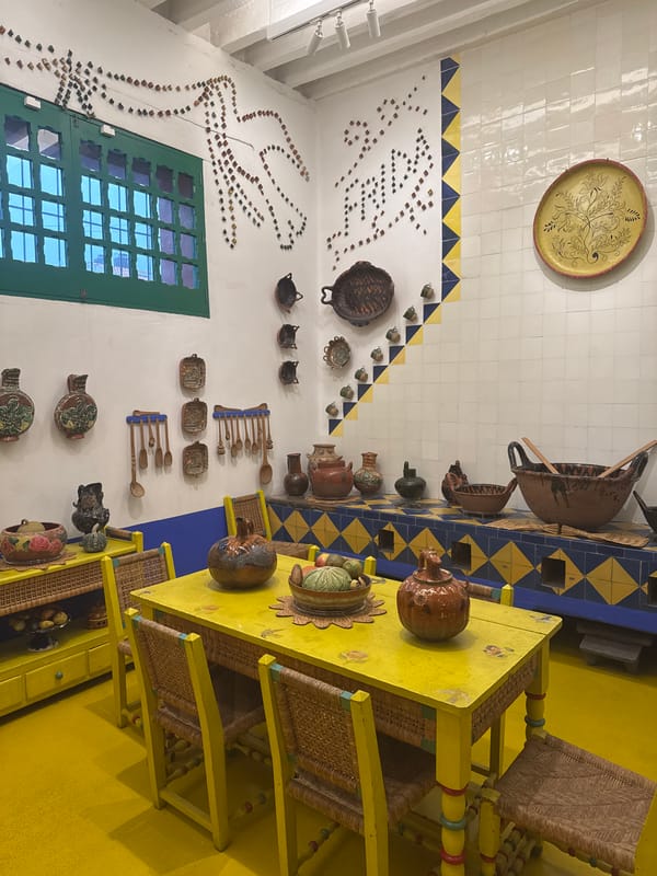 Visitor documents Frida Kahlo's Casa Azul museum interiors