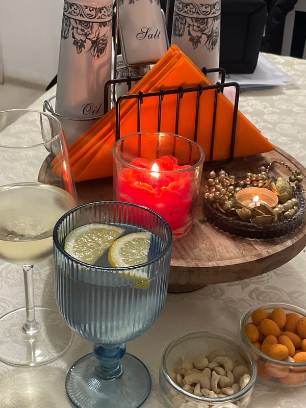 Indoor dining table setting documented in Smolyan, Bulgaria