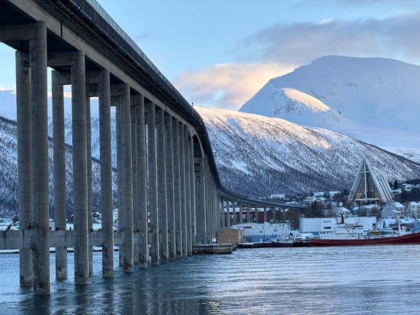 Winter scenes documented across Tromsø harbor and city districts