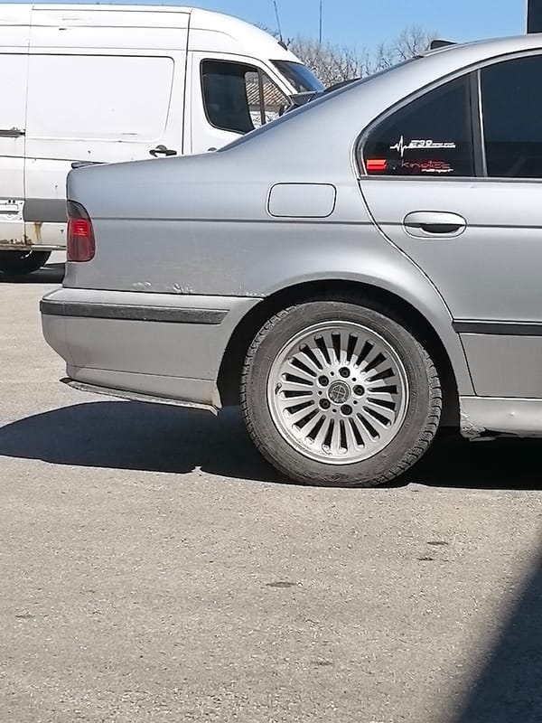 Silver BMW sedan spotted parked in Plovdiv, Bulgaria