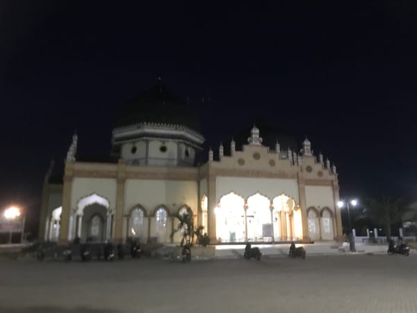 Evening mosque scenes documented in Indonesian villages