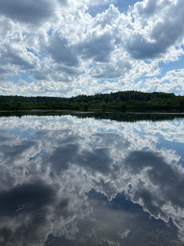 Construction work and riverside nature near Leninsk, Russia