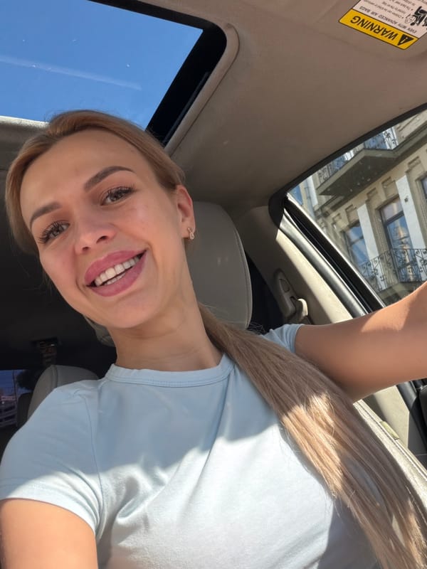 Sunroof selfies on a sunny Kyiv morning