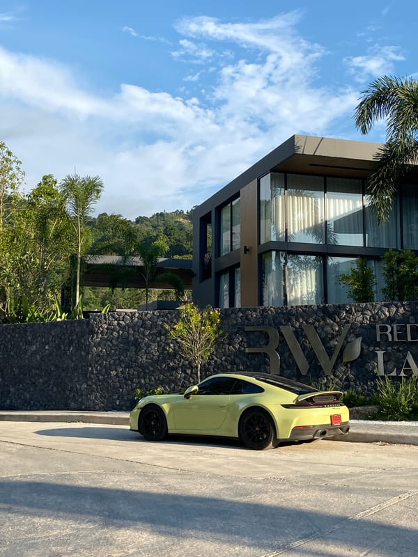 Construction work and luxury car spotted in Choeng Thale