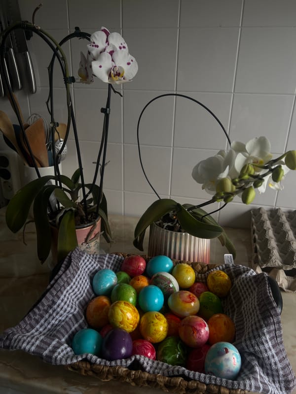Easter egg display captured by witnesses in Amsterdam