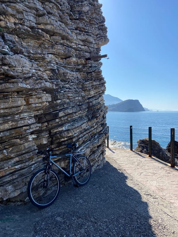 Morning coastal walk documented in Budva, Montenegro