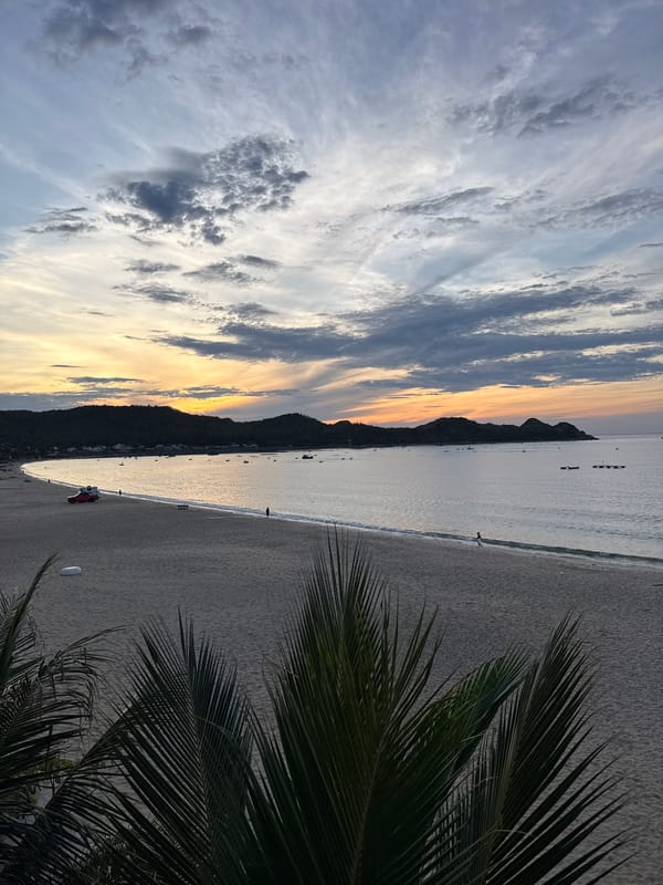 Sunset over Song Cau beach, Vietnam — golden hour from every angle