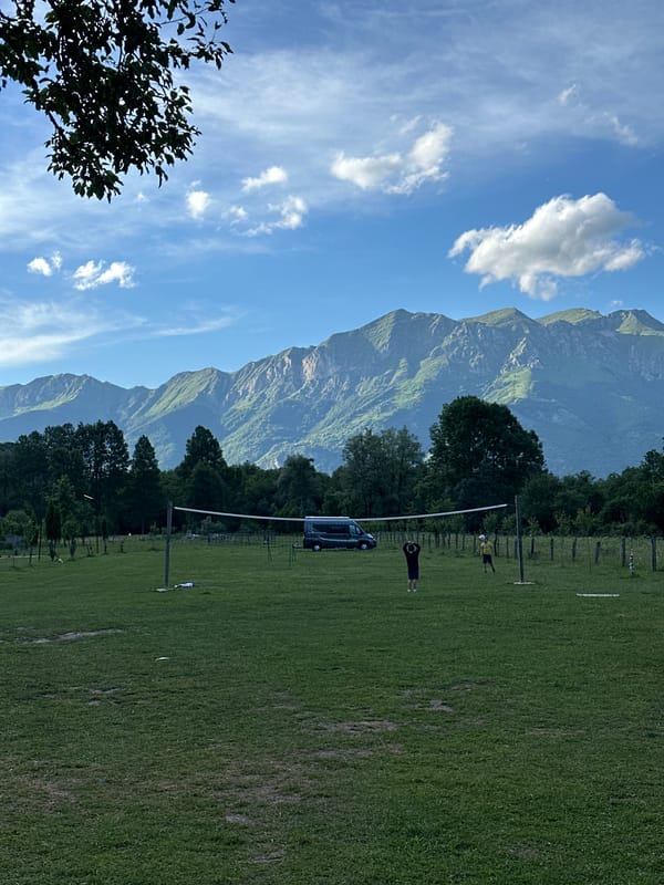 Volleyball game and local scenes in Gusinje, Montenegro