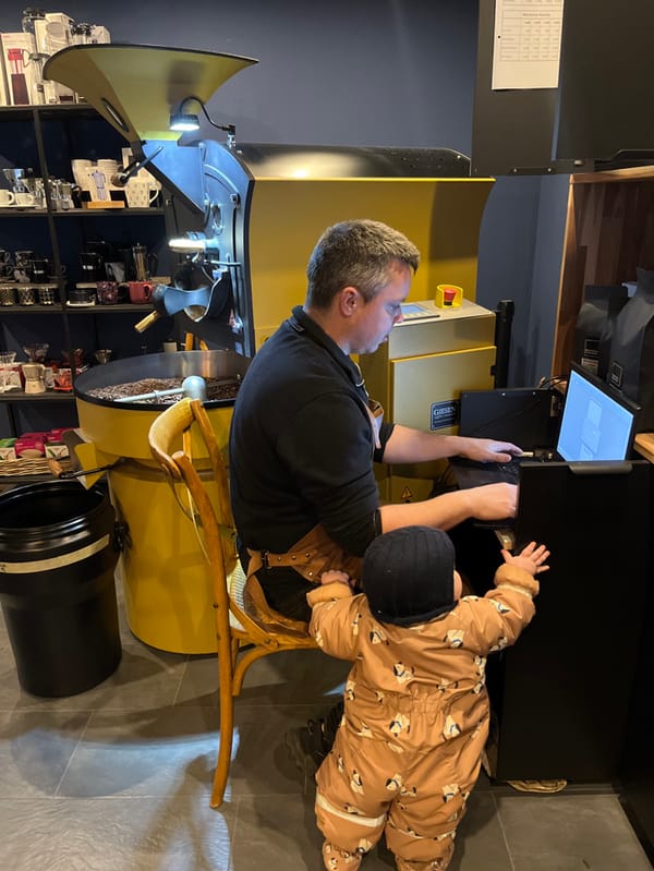 Coffee roastery operations documented in Meisenheim, Germany