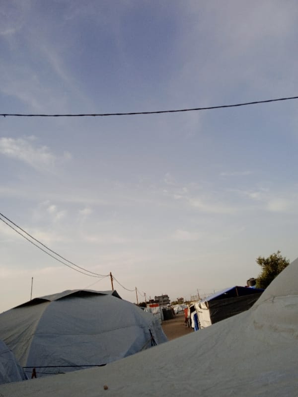 Daily life documented at Khan Yunis temporary settlement