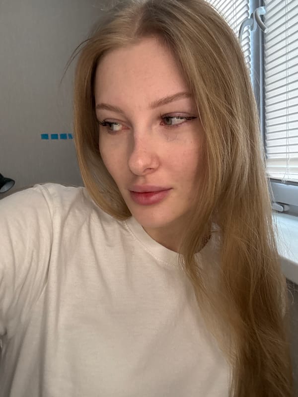 Woman takes multiple selfies in Perm early morning