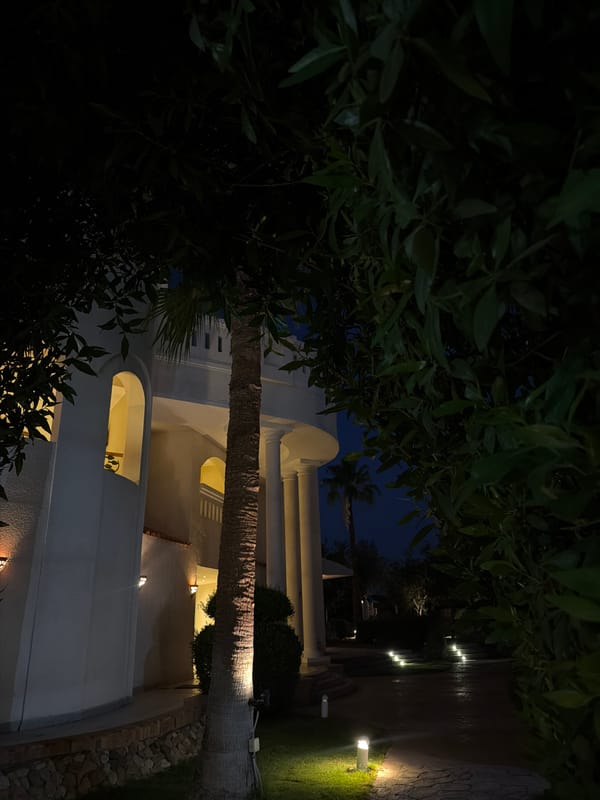 Night scenes around a Sharm El Sheikh resort property