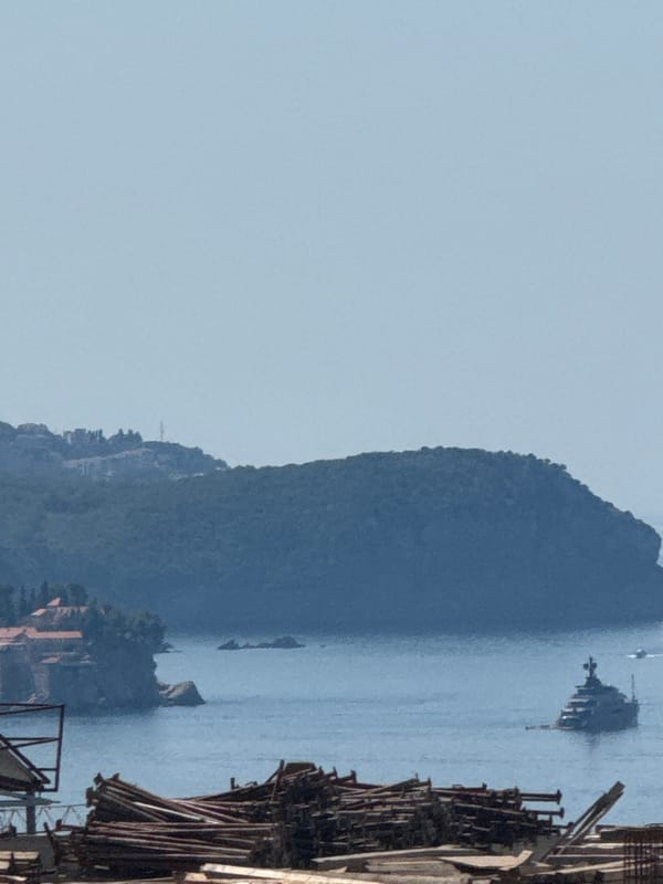 Summer scene along Montenegro's Adriatic coast, late June morning