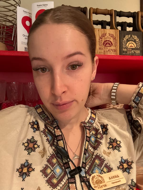 Morning scenes documented at Russian restaurant in Donetsk, Ukraine