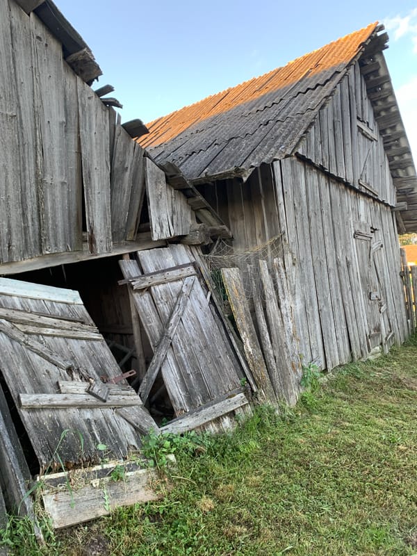Rural Belarus village life documented during golden hour