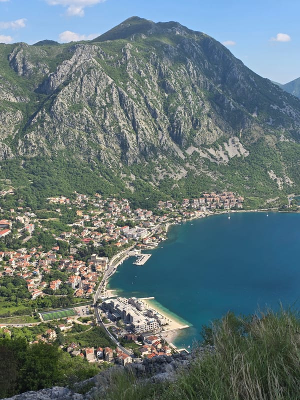 Aerial footage captures Risan and Bay of Kotor scenic coastline